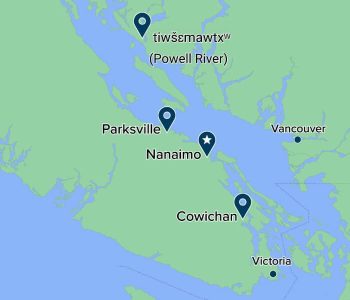 Map of Vancouver Island University Campuses