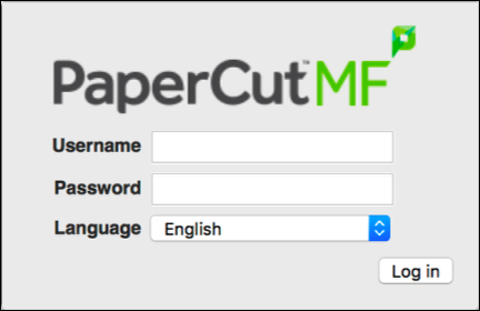 Log in to Your PaperCut Account