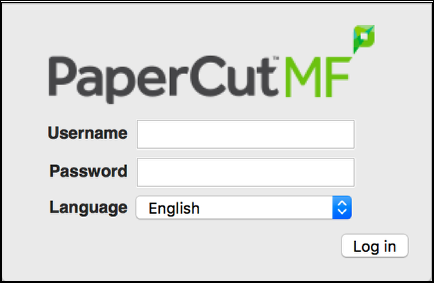 Log in to Your PaperCut Account