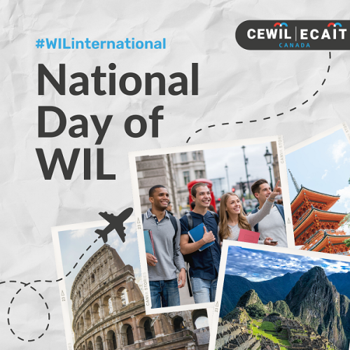 National Day of WIL CEWIL Poster Showing students on WIL