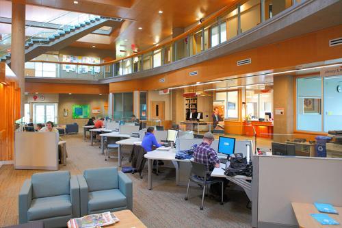 Learning commons area at Cowichan campus.