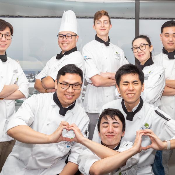 A group of culinary students