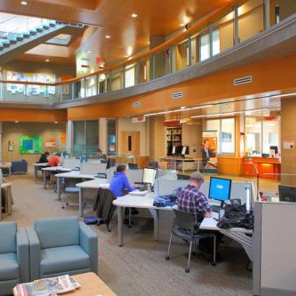Learning commons area at Cowichan campus.