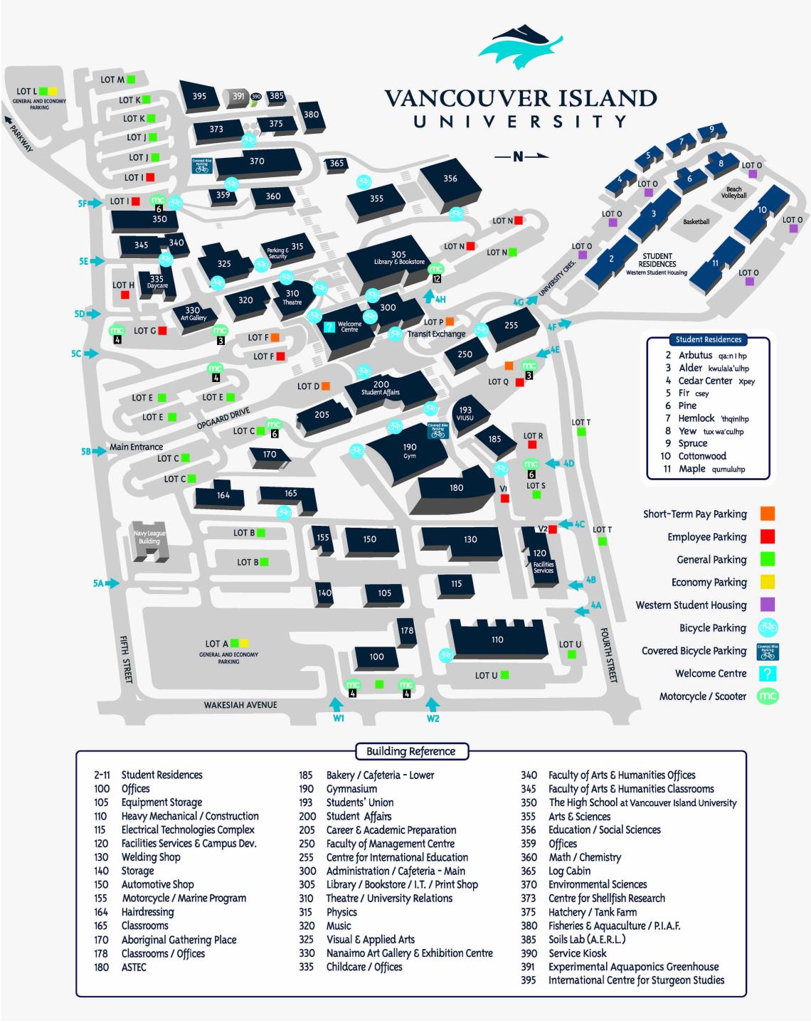 Viu Nanaimo Campus Map Vancouver Island University Map | Conference and Event Services | VIU