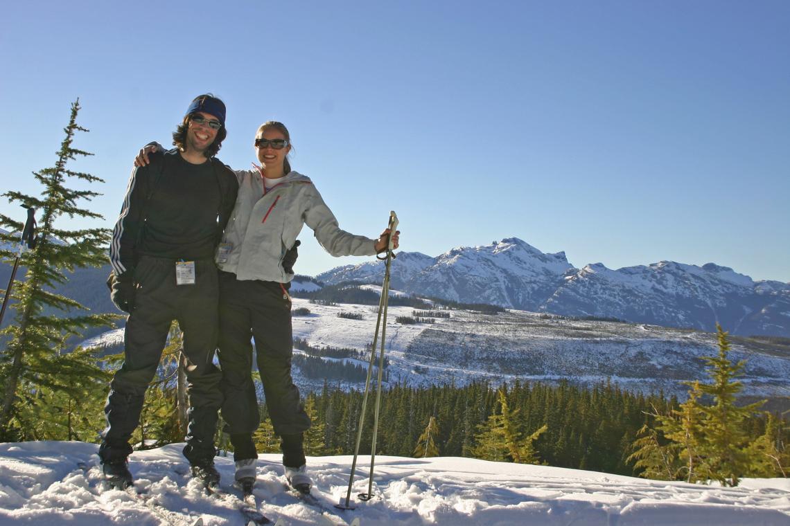 Skiing at Mount Washington, BC, Canada