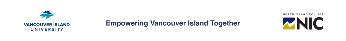 VIU and NIC logos plus the tagline "Empowering Vancouver Island Together"