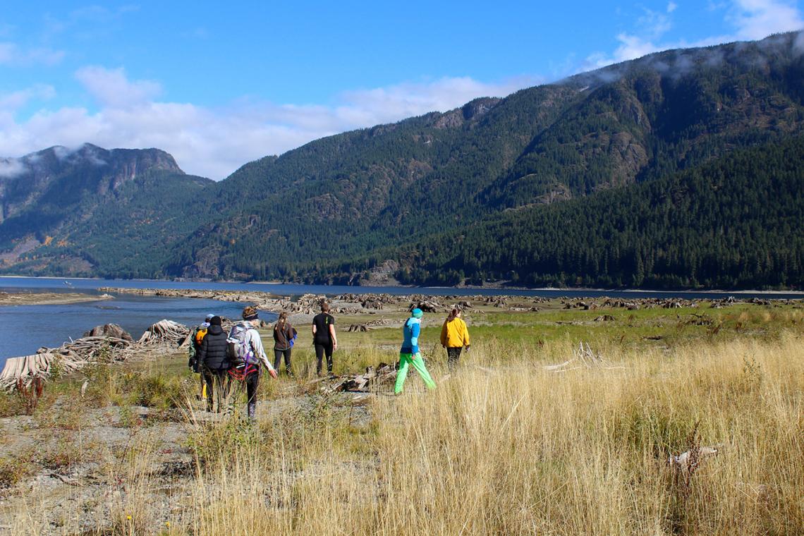 VIU students hike in Strathcona Provincial Park on Vancouver Island, Canada