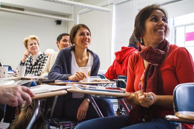 Smiling Adult Learners