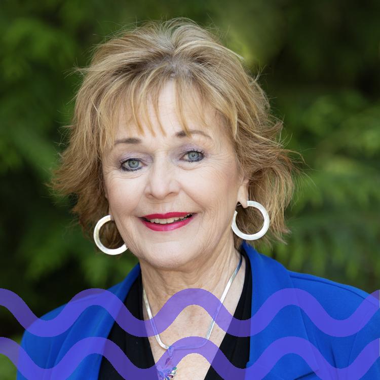Heather Pastro with waves graphic