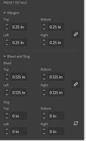The indesign print margin settings