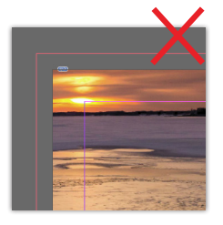Incorrect use of the indesign bleed tool.