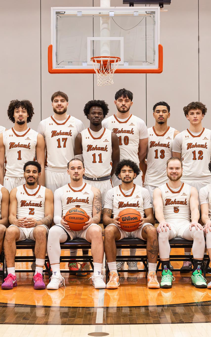 Basketball team in white uniforms