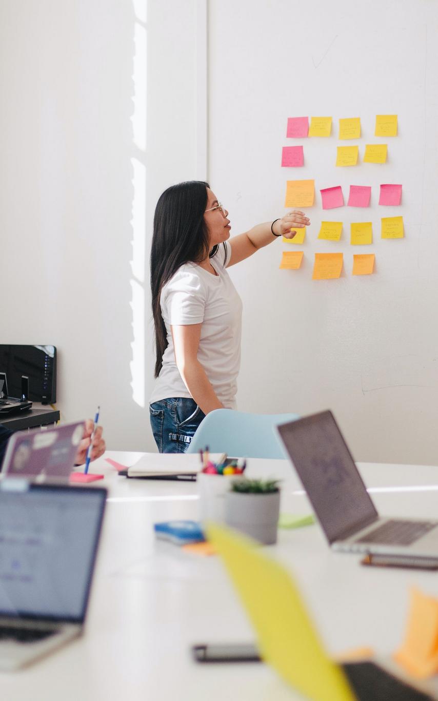 Employees collaborating in an office